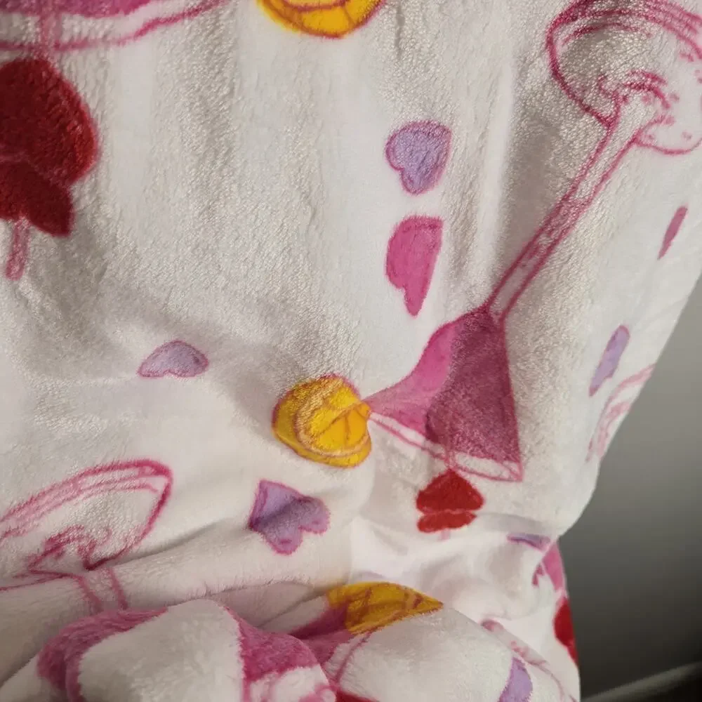 Hearts Martini Glass Oversized Plush Blanket 60x70